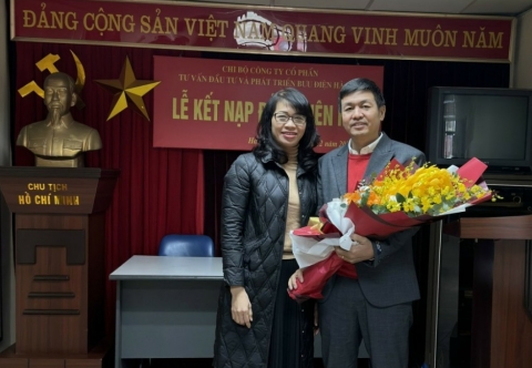 Chi bộ Công ty Cổ phần Tư vấn – Đầu tư và Phát triển Bưu điện Hà Nội (Hadic) tổ chức Lễ kết nạp đảng viên mới 